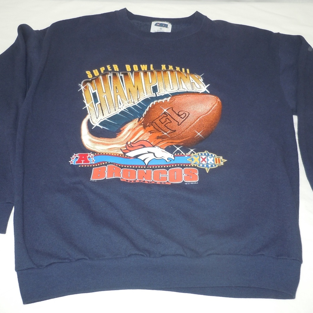 Denver Broncos Super Bowl XXXII Sweatshirt XL NFL